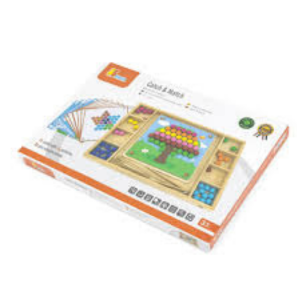 VIGA Wooden Game Catch and Match Balls Montessori Puzzle