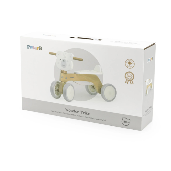 PolarB Wooden Trike Polar Bear Activity Toy