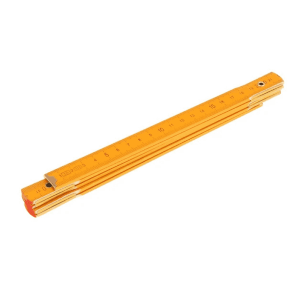 Ruler 1mt wooden yellow w150-4