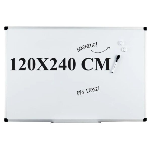 Magnetic whiteboard 120x240cm