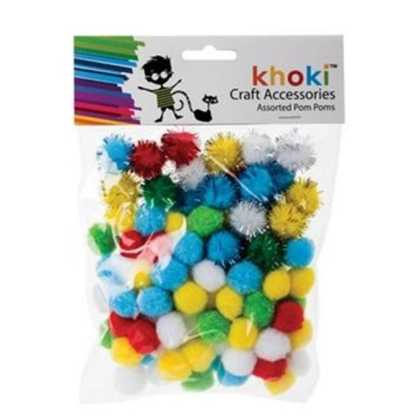 Pom Pom 20mm Assorted 100pcs