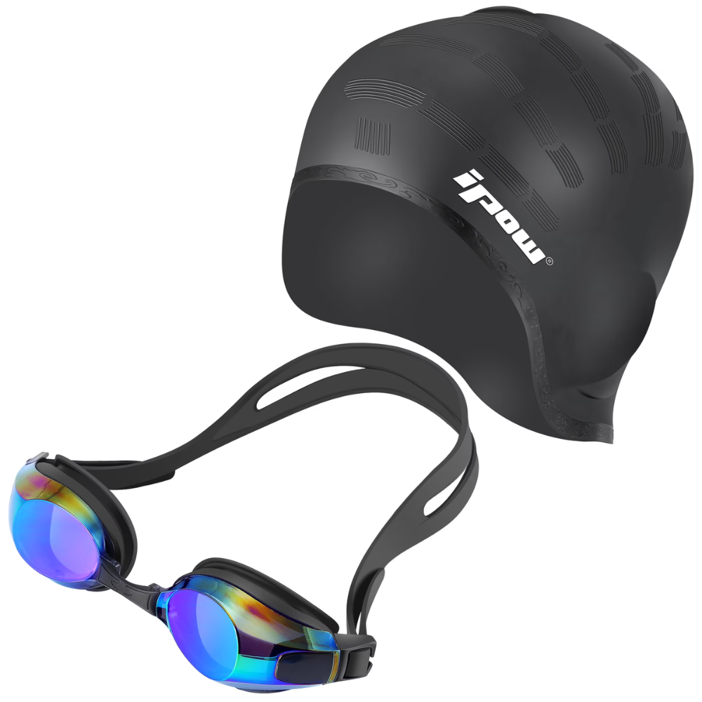 Swimming cap and goggles